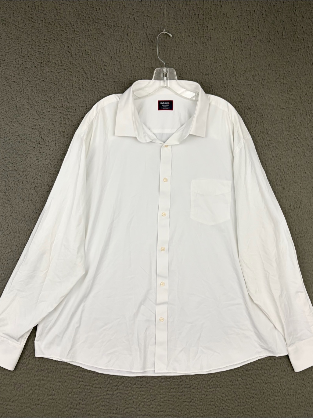 Untuckit Performance Shirt Men's 3xl Classic White Button-Down Shirt Stretch